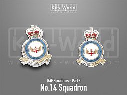 Kitsworld SAV Sticker - British RAF Squadrons - No.14 Squadron W:75mm x H:100mm 